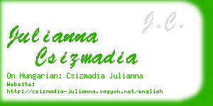 julianna csizmadia business card